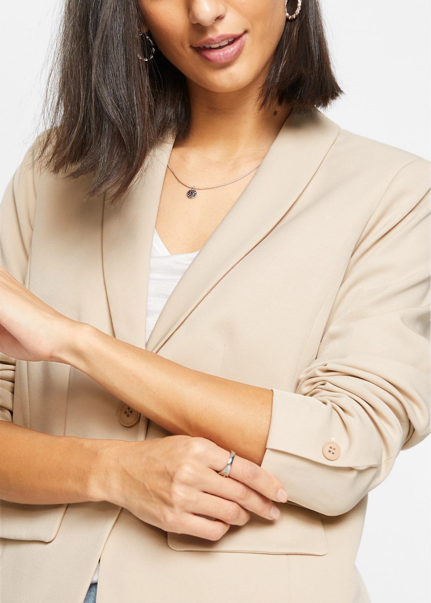 Blazer avec bouton • sable clair • Boutique bonprix