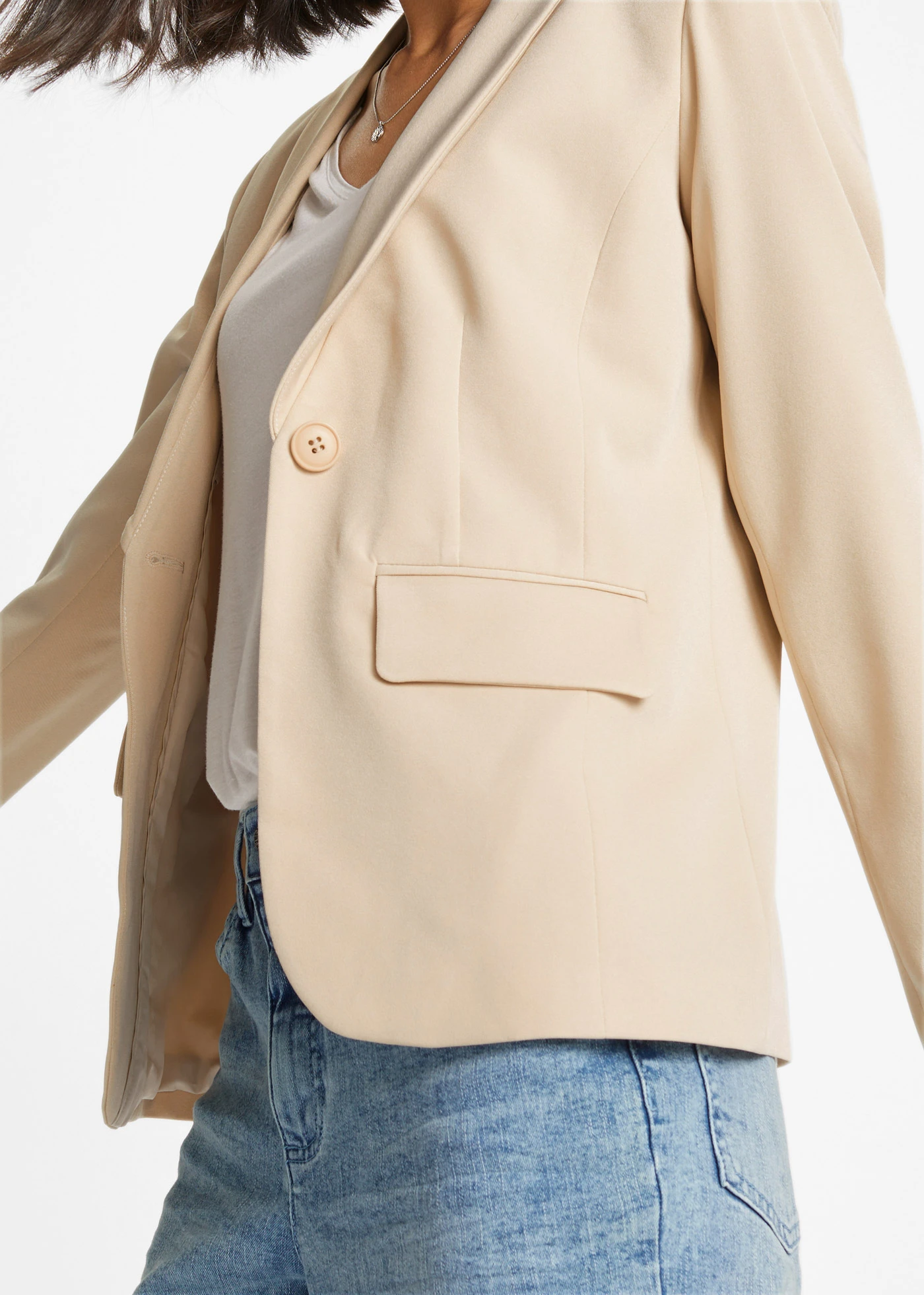Blazer avec bouton • sable clair • Boutique bonprix