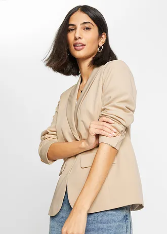 Blazer avec bouton • sable clair • Boutique bonprix