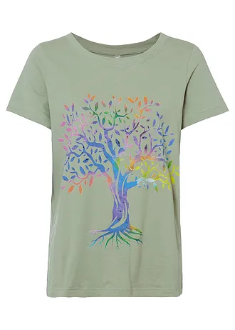Tricou imprimat din bumbac organic