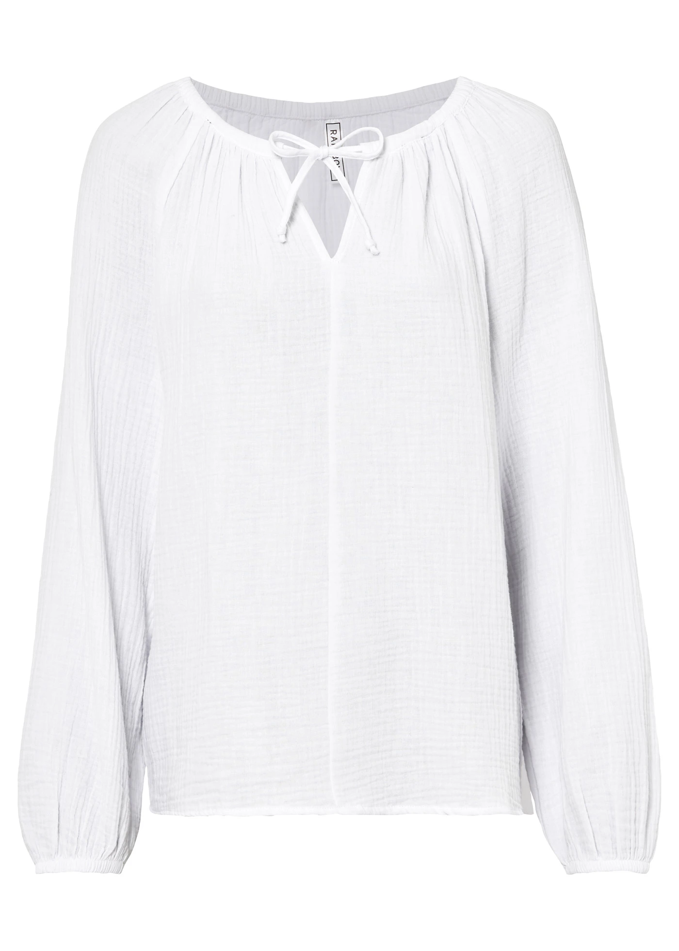 Blouse ample en gaze de coton • blanc • Boutique bonprix