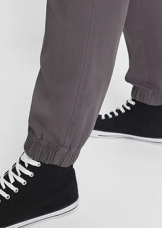 Relaxed fit chino stretch instapbroek, straight • leisteengrijs • bonprix online shop