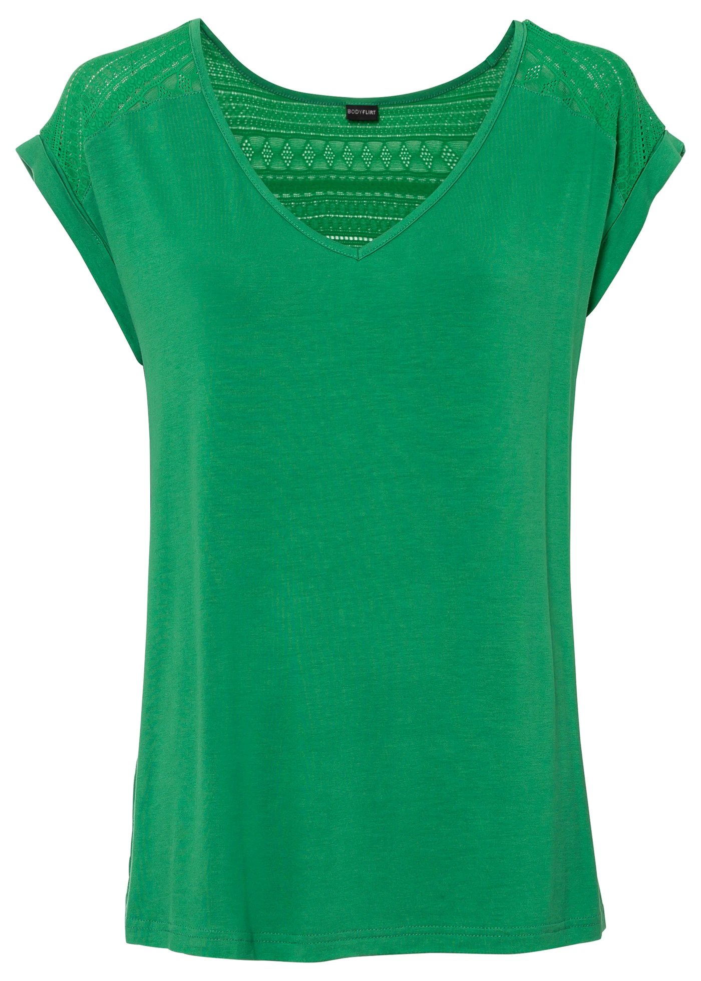 T-shirt doux en viscose extensible • vert • Boutique bonprix