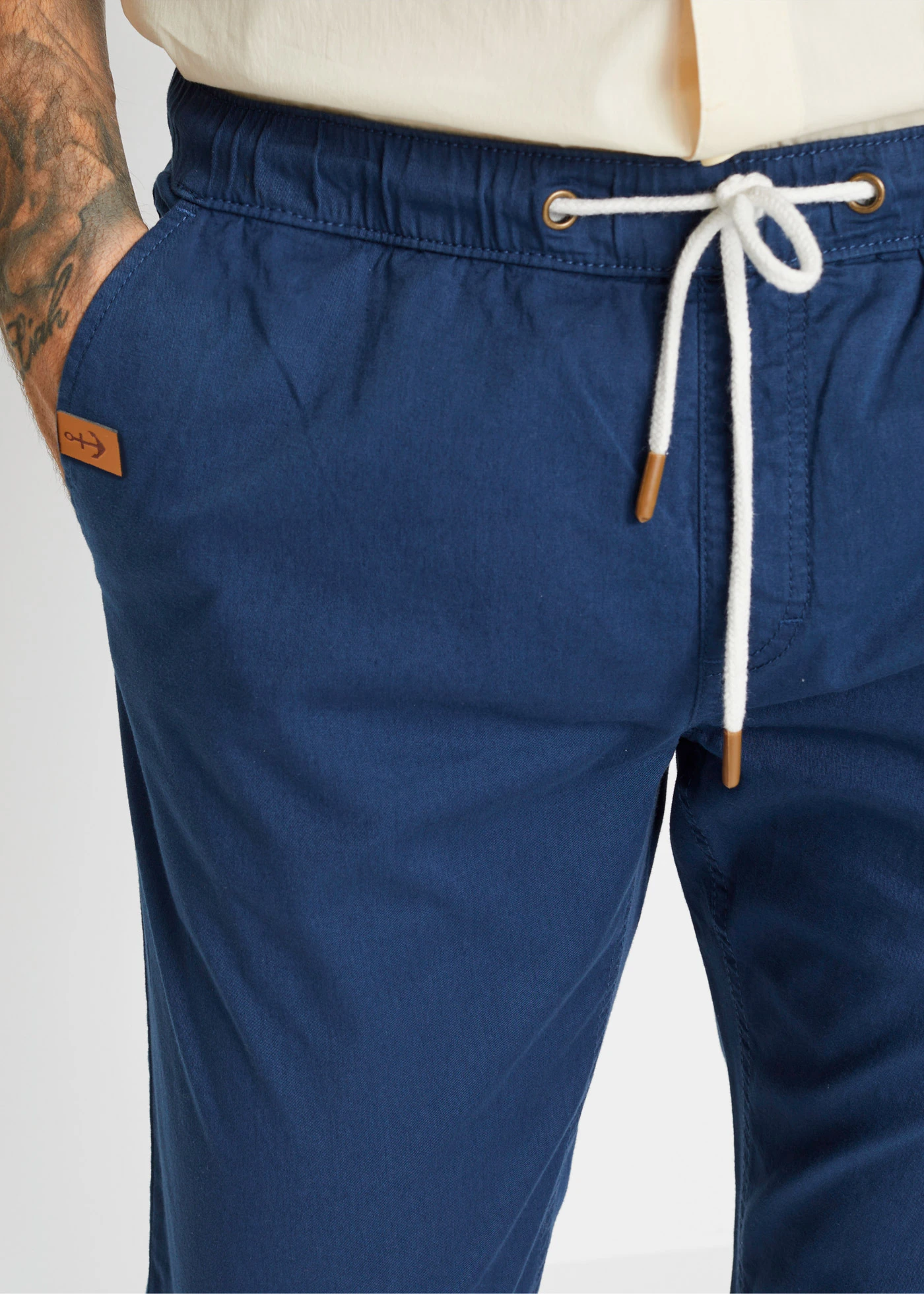 Strečové kalhoty bez zapínání Slim Fit Straight • tmavě modrá • bonprix obchod