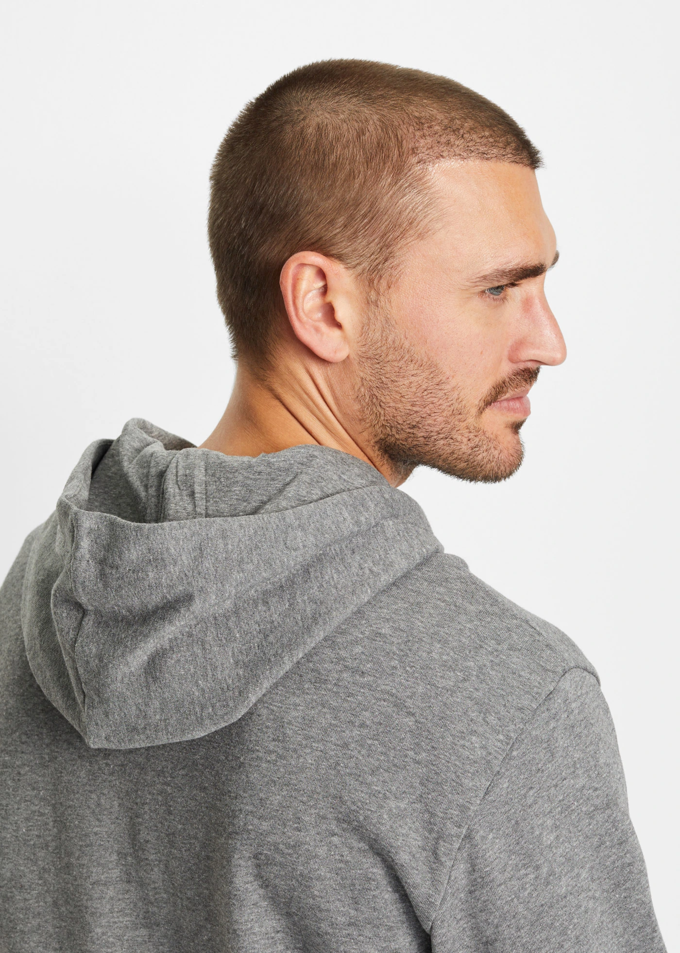 Sweatvest met capuchon en comfort fit • grijs gemêleerd met print • bonprix online shop