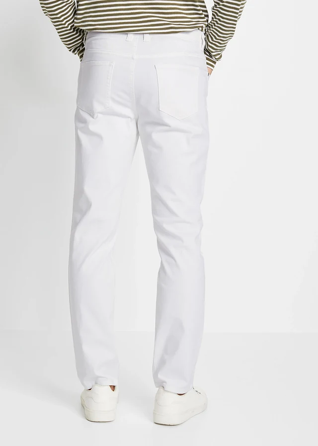 Classic fit stretch jeans, tapered • wit • product-page.page-title-suffix