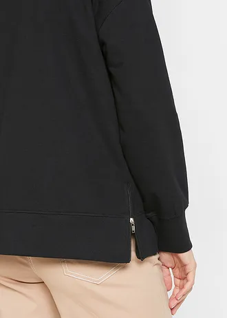 Mikina z bavlněné směsi • černá • bonprix obchod