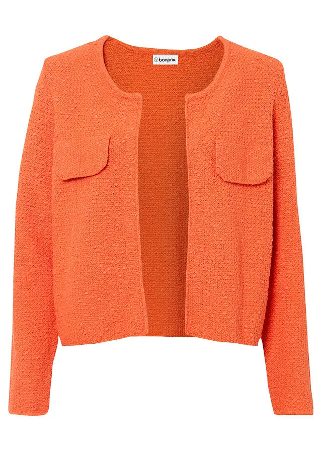 Gilet en maille bouclette • mangue • Boutique bonprix