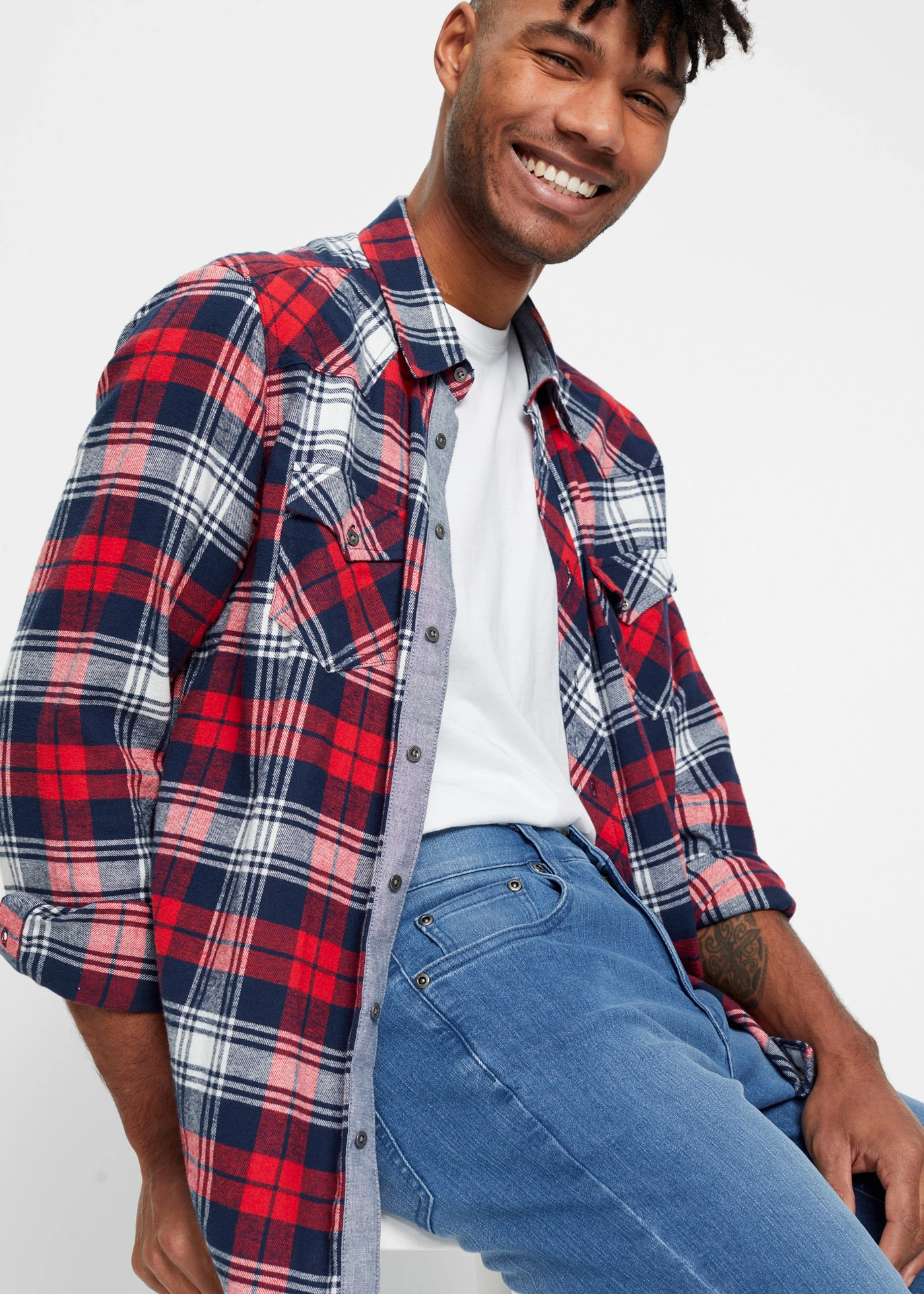 Könnyű Slim Fit farmer, Straight • kék kőmosott • bonprix áruház