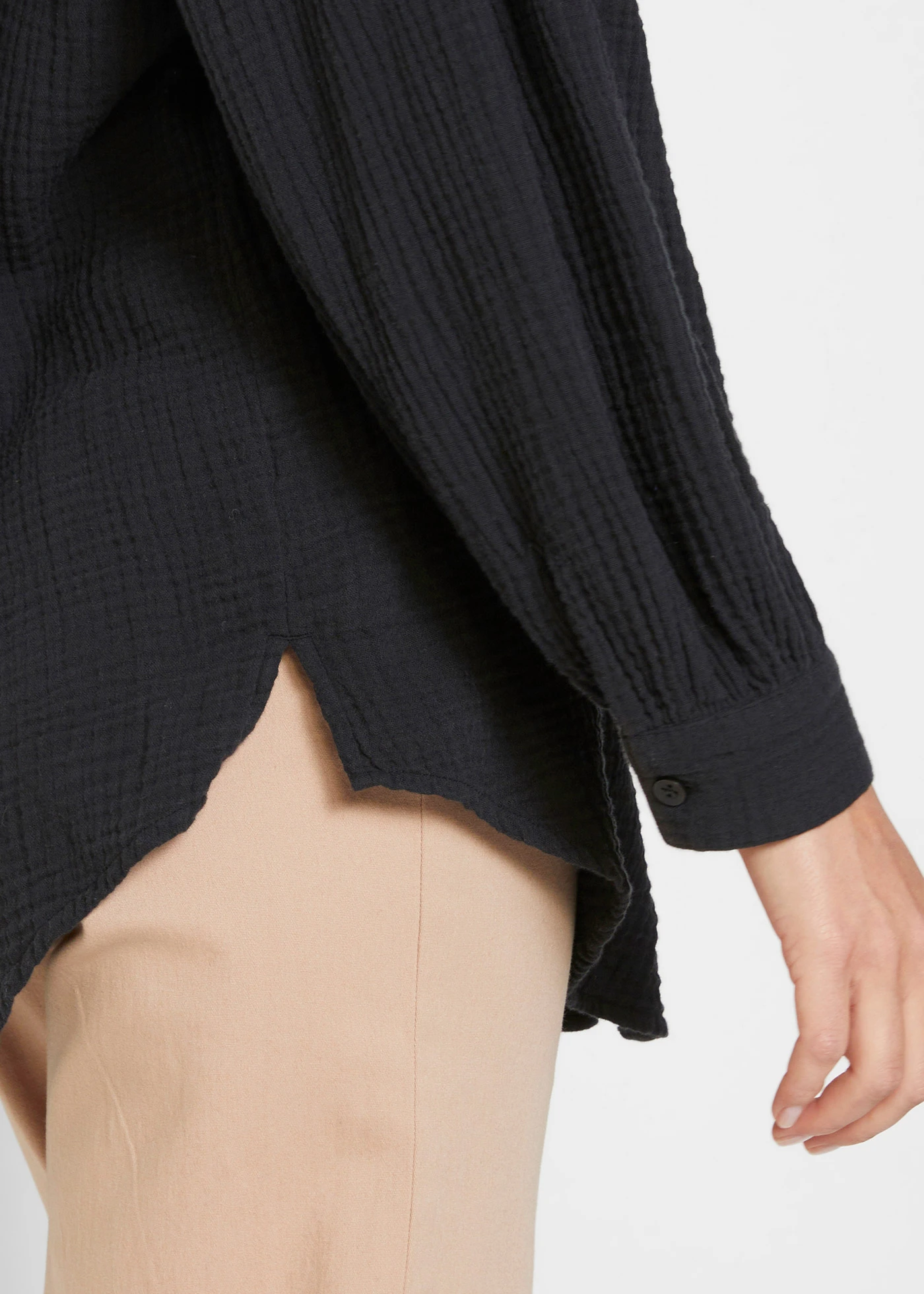 Lange blouse van luchtige mousseline • zwart • bonprix online shop