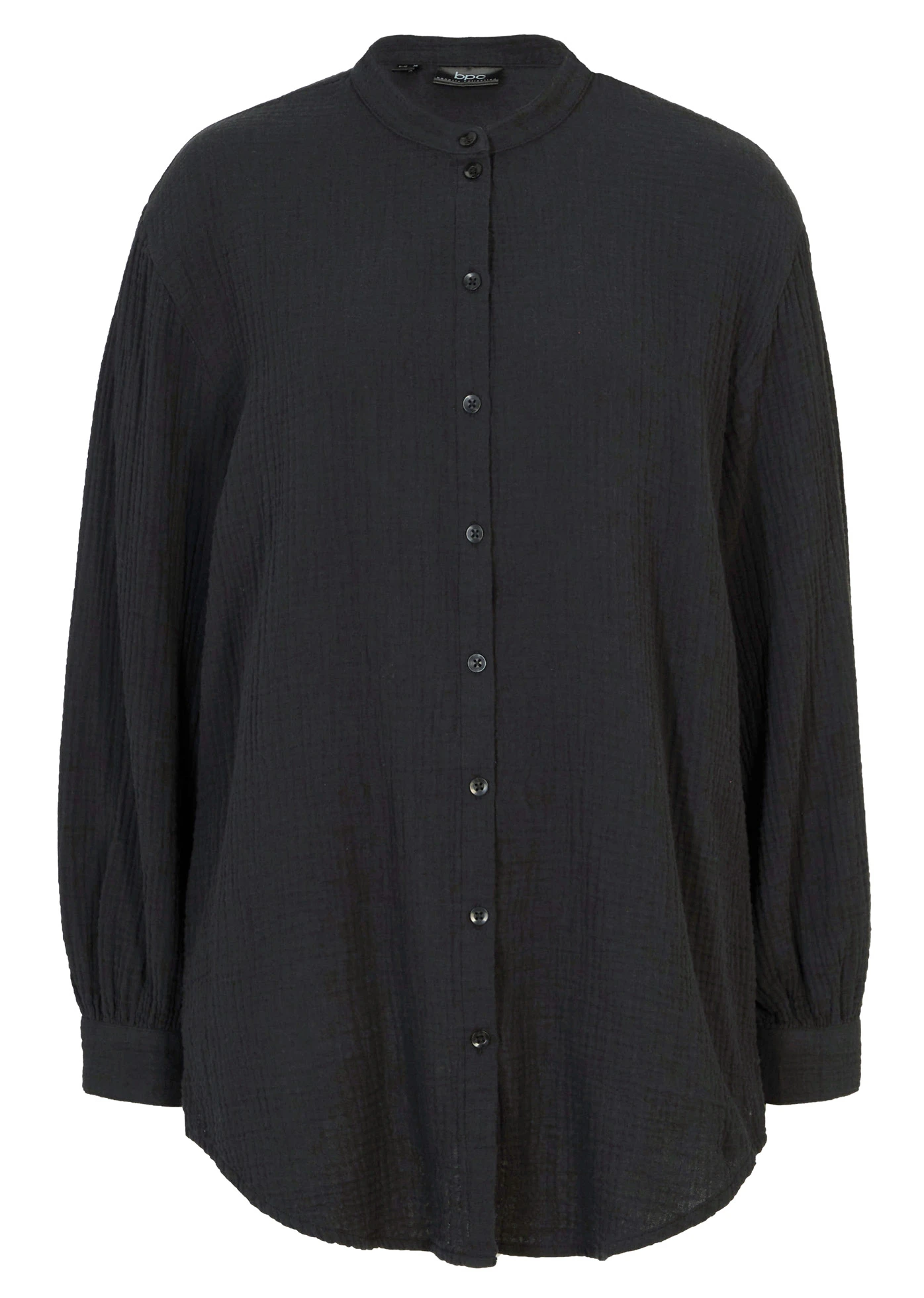 Lange blouse van luchtige mousseline • zwart • bonprix online shop