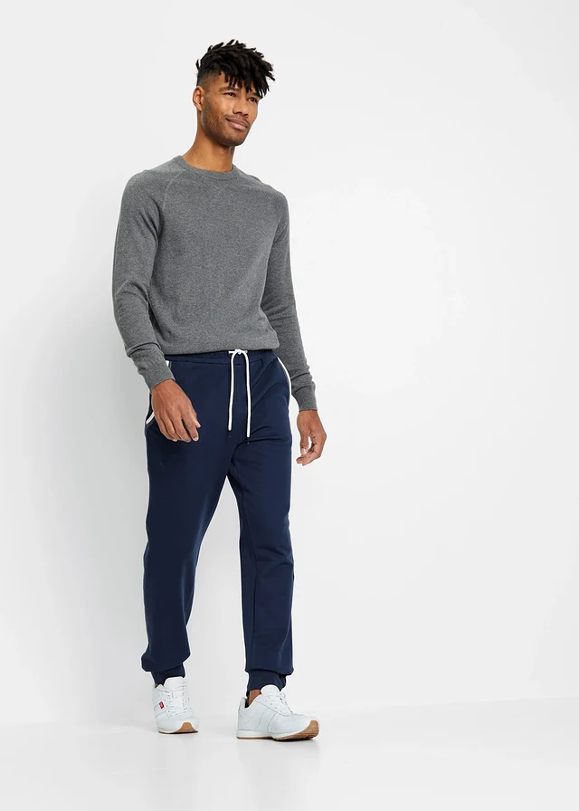 Gebreide trui van katoen (set van 2), Kleur: grijs gemêleerd+donkerblauw mêlee