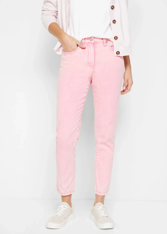 Pantalon twill raccourci look used • rose vif • product-page.page-title-suffix
