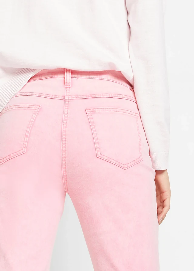 Pantalon twill raccourci look used • rose vif • product-page.page-title-suffix