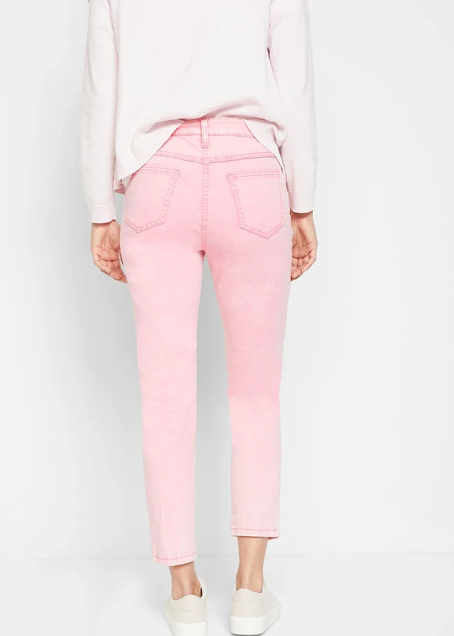 Cropped twill broek in used look • knalroze • product-page.page-title-suffix