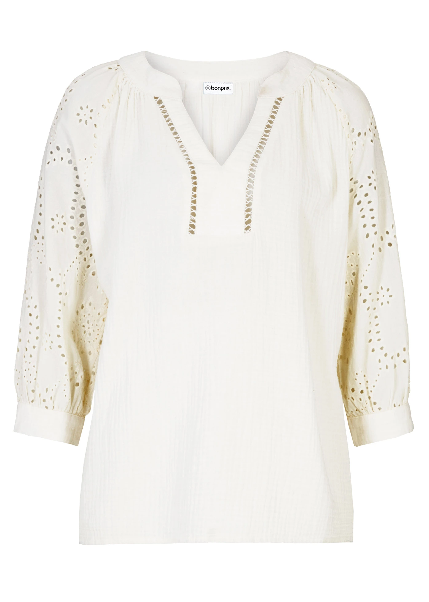 Tuniek van luchtige mousseline • wolwit • bonprix online shop