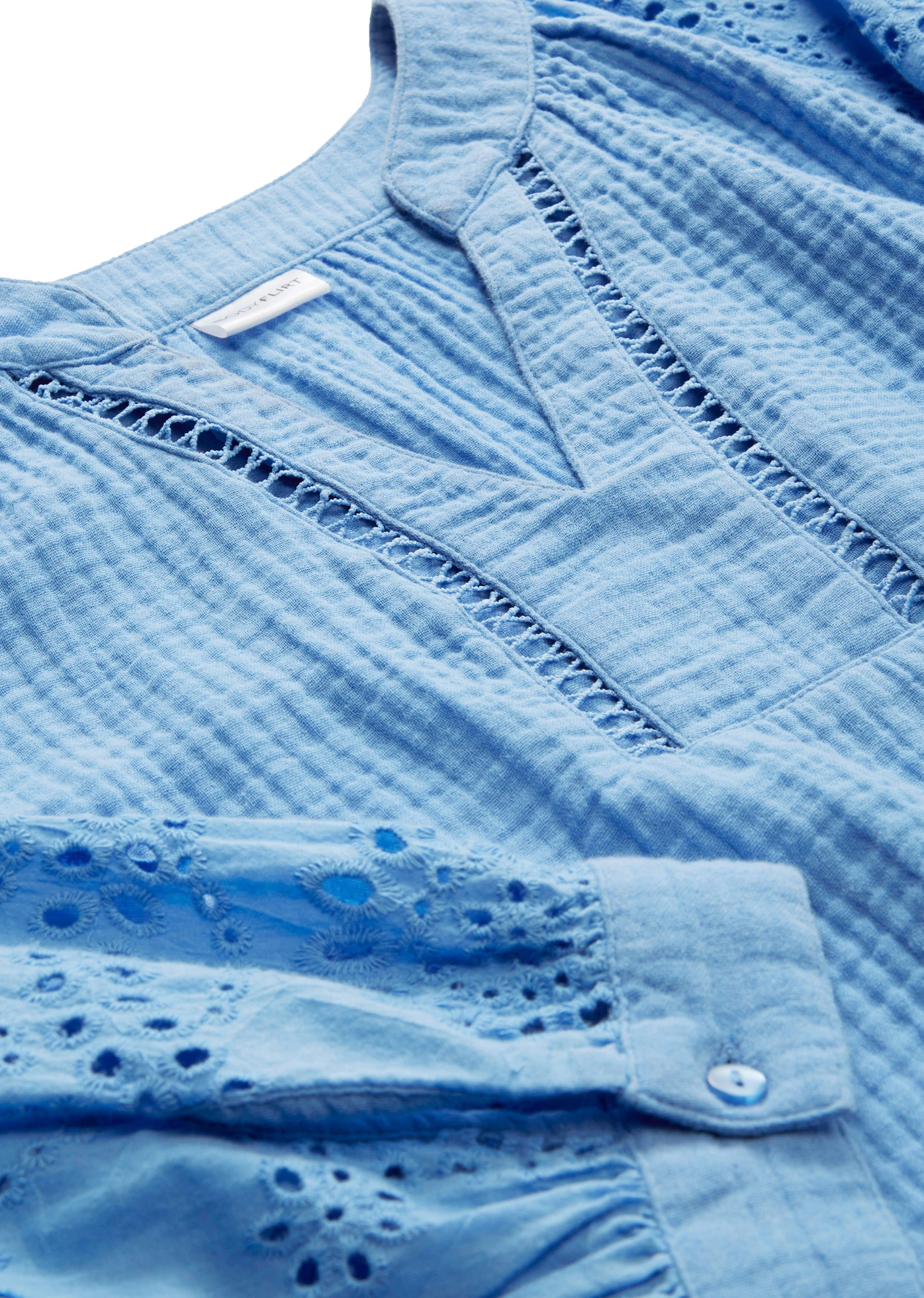 Tuniek van luchtige mousseline • middenblauw • bonprix online shop