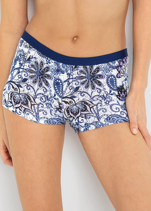 Lot de 4 boxers femme • bleu foncé paisley + bleu foncé pois • product-page.page-title-suffix