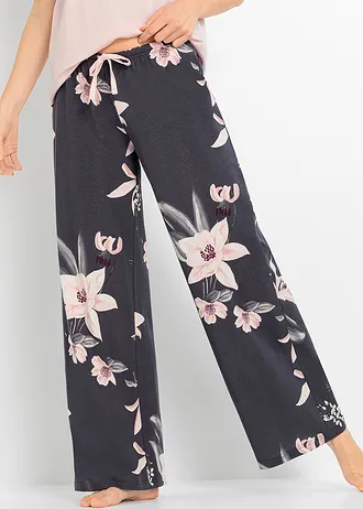 Pyjama avec pantalon large • rose tendre/myrtille imprimé • Boutique bonprix