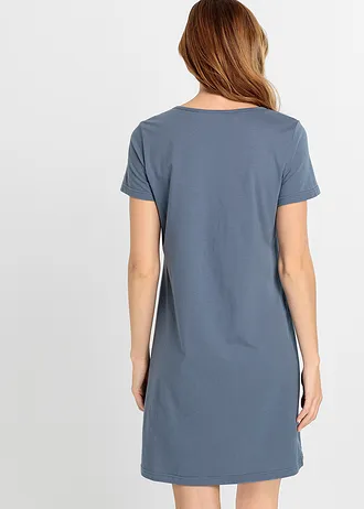 Kort nachthemd van biologisch katoen • rookblauw-lavendel-zwart-wolwit-mango • bonprix online shop