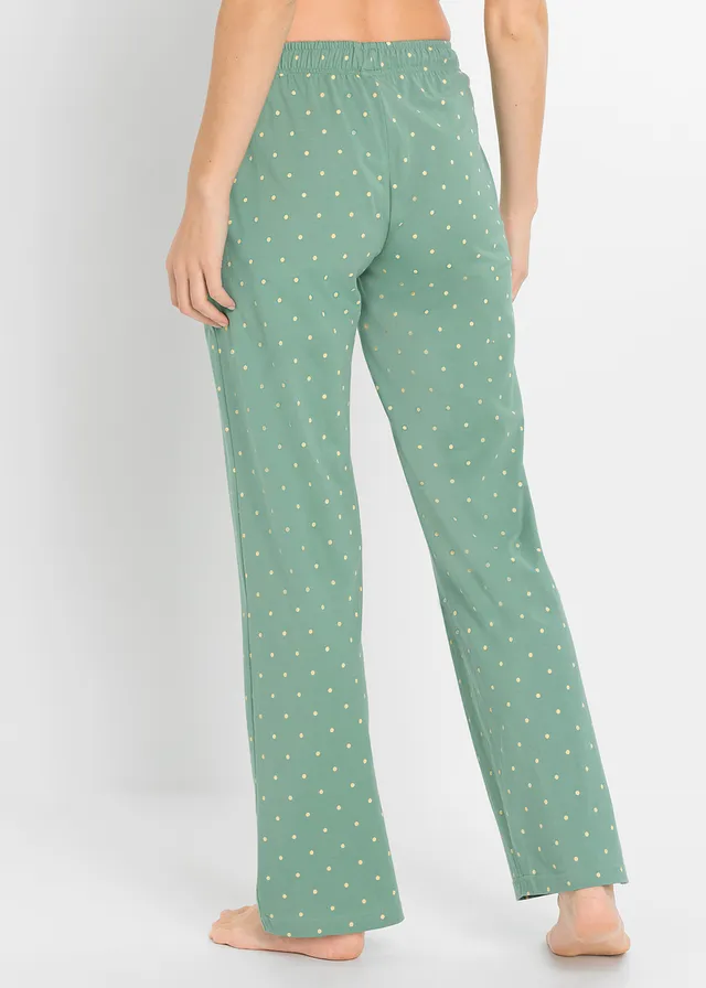 Pyjamabroek (set van 2), Kleur: gestipt rooksalie+zwart
