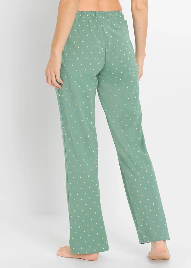 Lange pyjamabroek van puur katoen (set van 2) • gestipt rooksalie+zwart • product-page.page-title-suffix