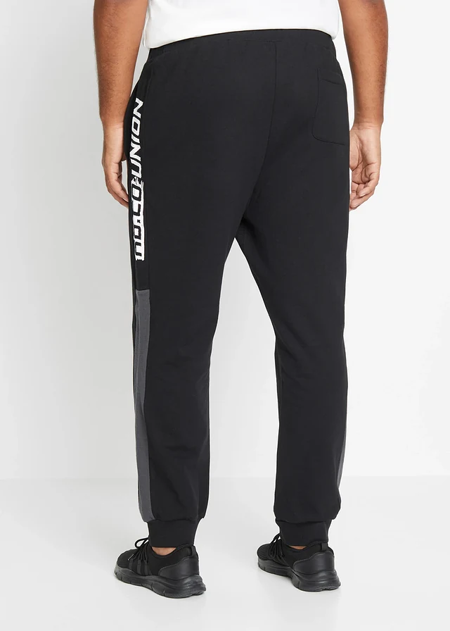 Pantalon de jogging avec polyester recyclé, Couleur: noir/gris ardoise