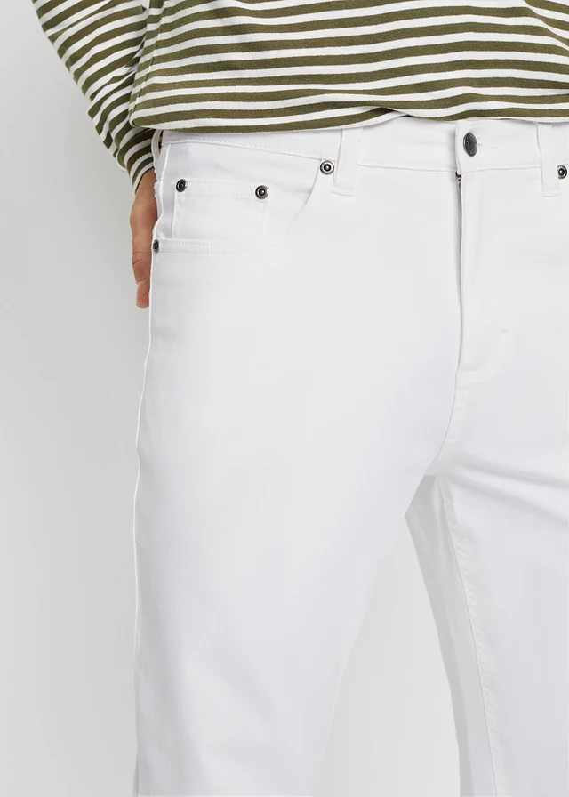 Classic fit stretch jeans, tapered • wit • product-page.page-title-suffix