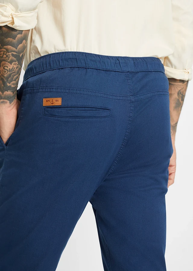Slim fit stretch instapbroek, straight • donkerblauw • product-page.page-title-suffix