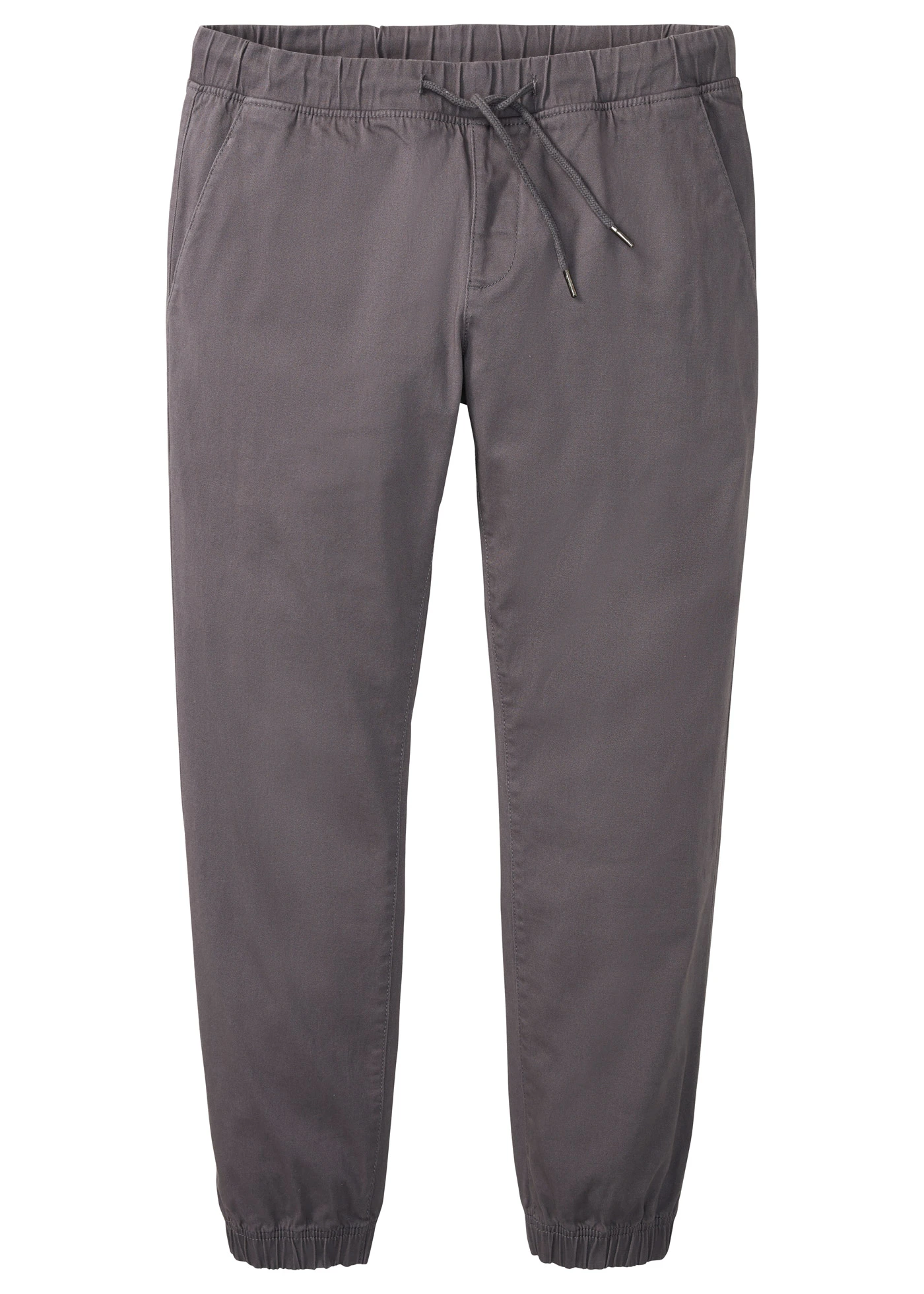 Pantaloni chino Relaxed Fit, fără încheiere, drepți • gri închis • magazin bonprix