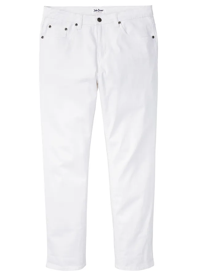 Jean extensible classique, fuselé • blanc • Boutique bonprix