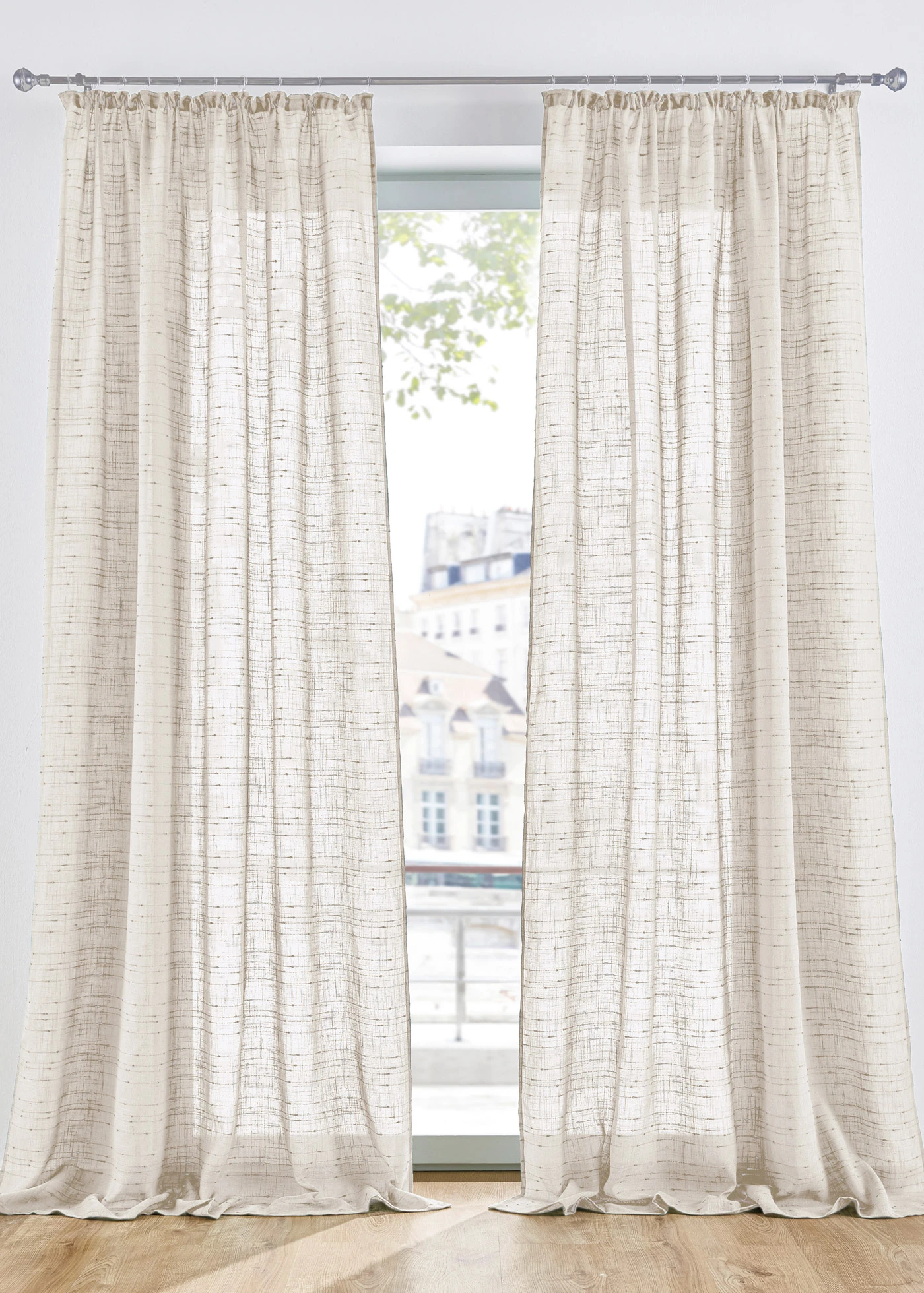 Gordijn met structuur in diverse maten (1 stuk) • ecru • bonprix online shop