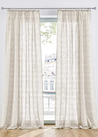 Gordijn met structuur in diverse maten (1 stuk) • ecru • bonprix online shop