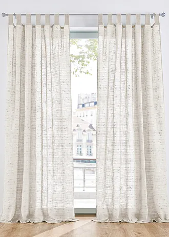 Gordijn met structuur in diverse maten (1 stuk) • ecru • bonprix online shop