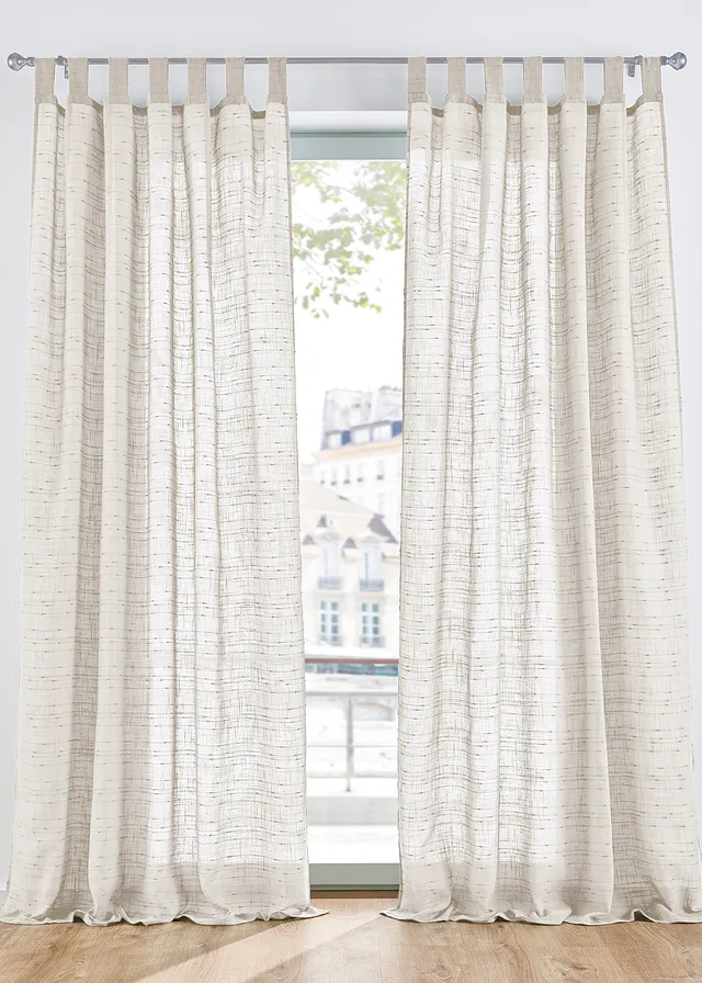 Voilage texturé (1 pce), nombreuses tailles • ecru • Boutique bonprix