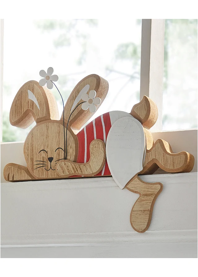Déco encadrement de porte lapin avec fleurs • naturel/blanc/rouge • product-page.page-title-suffix
