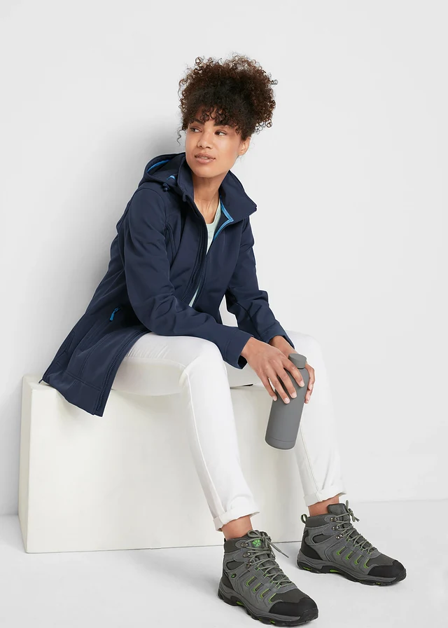 Stretch softshell jas, waterafstotend • donkerblauw • product-page.page-title-suffix
