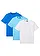 T-shirt (set van 3), Kleur: lichtblauw+azuurblauw+wit