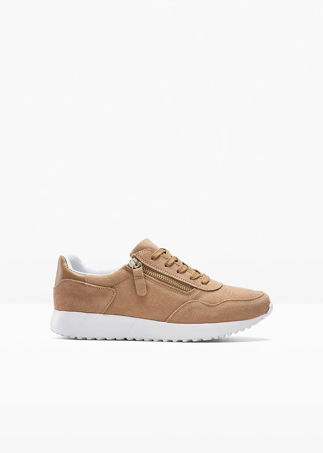 Sneakers en cuir velours