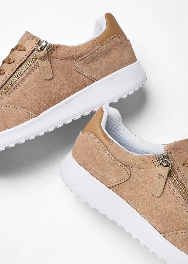 Sneakers en cuir velours • camel • product-page.page-title-suffix