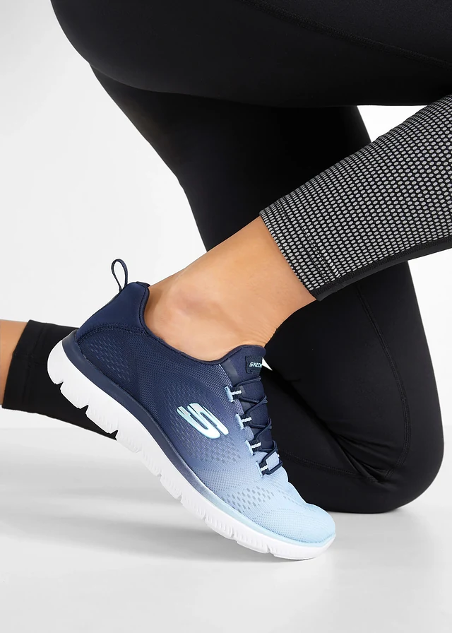 Sneakersy Skechers z pianką memory • niebieski • sklep bonprix
