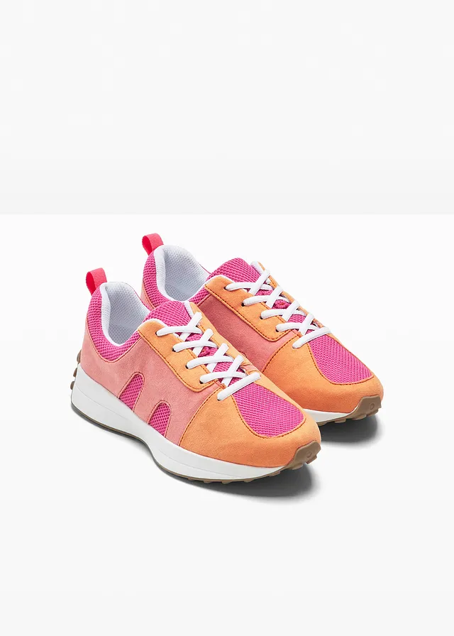 Sneakers met inzetstuk van mesh • pink-oranje • product-page.page-title-suffix