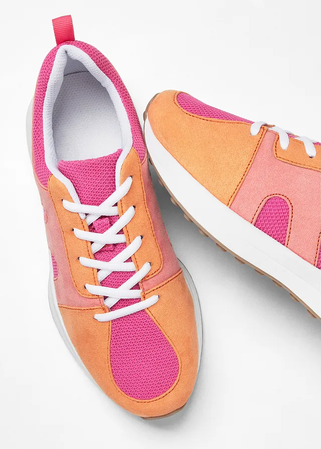 Sneakers met inzetstuk van mesh • pink-oranje • product-page.page-title-suffix