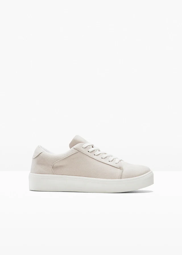 Plateau sneakers, Kleur: beige