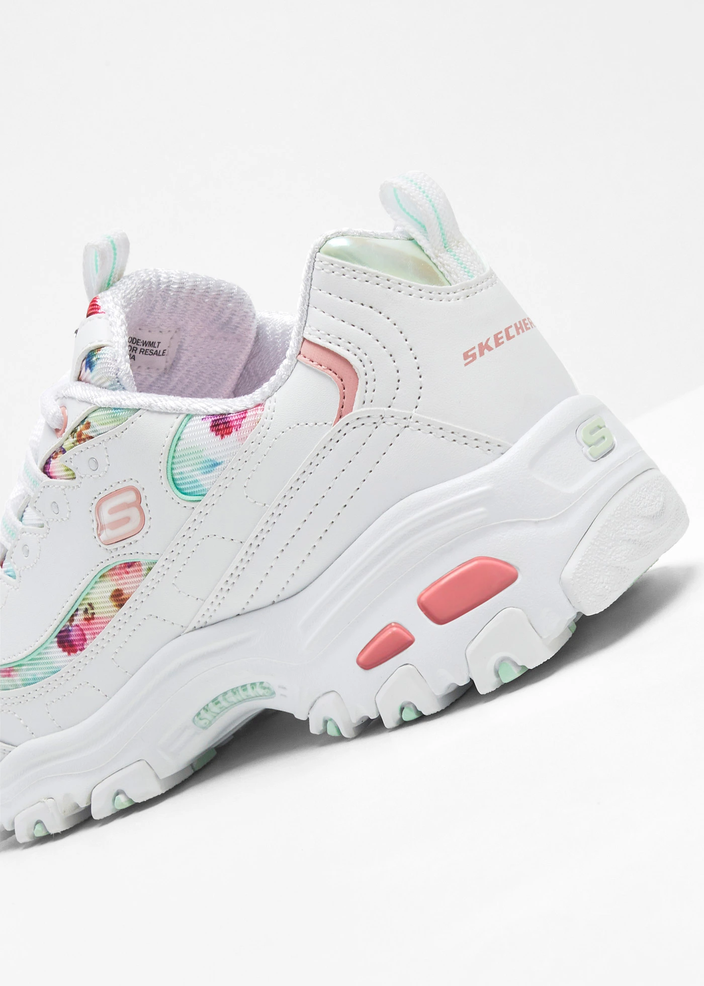 Sneakers chunky Skechers à mémoire de forme • blanc floral • Boutique bonprix