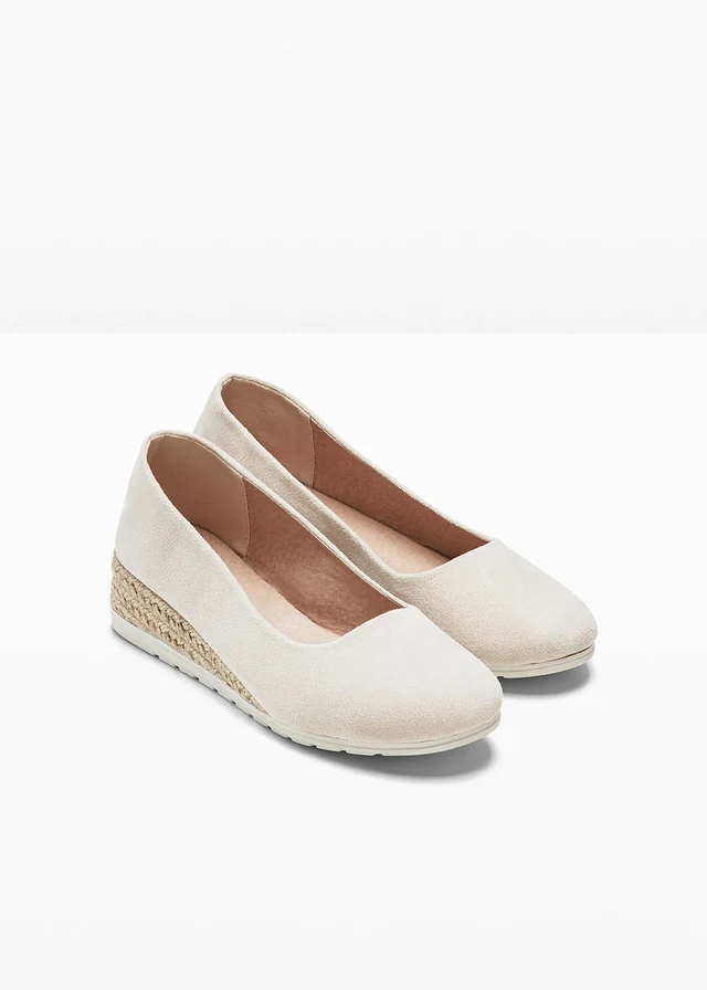 Escarpins compensés, Couleur: beige