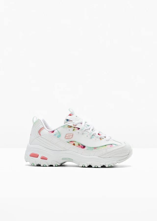 Sneakers chunky Skechers à mémoire de forme, Couleur: blanc floral