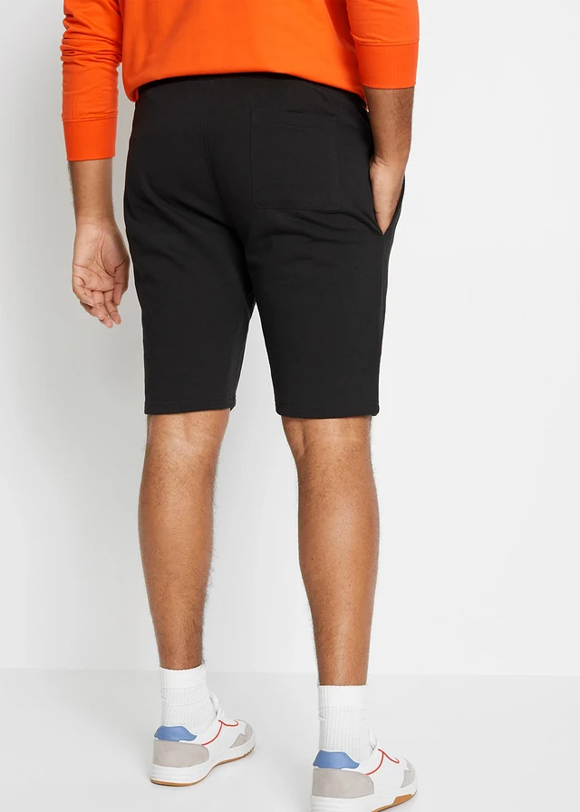 Bermuda sweat 100% coton, Couleur: noir