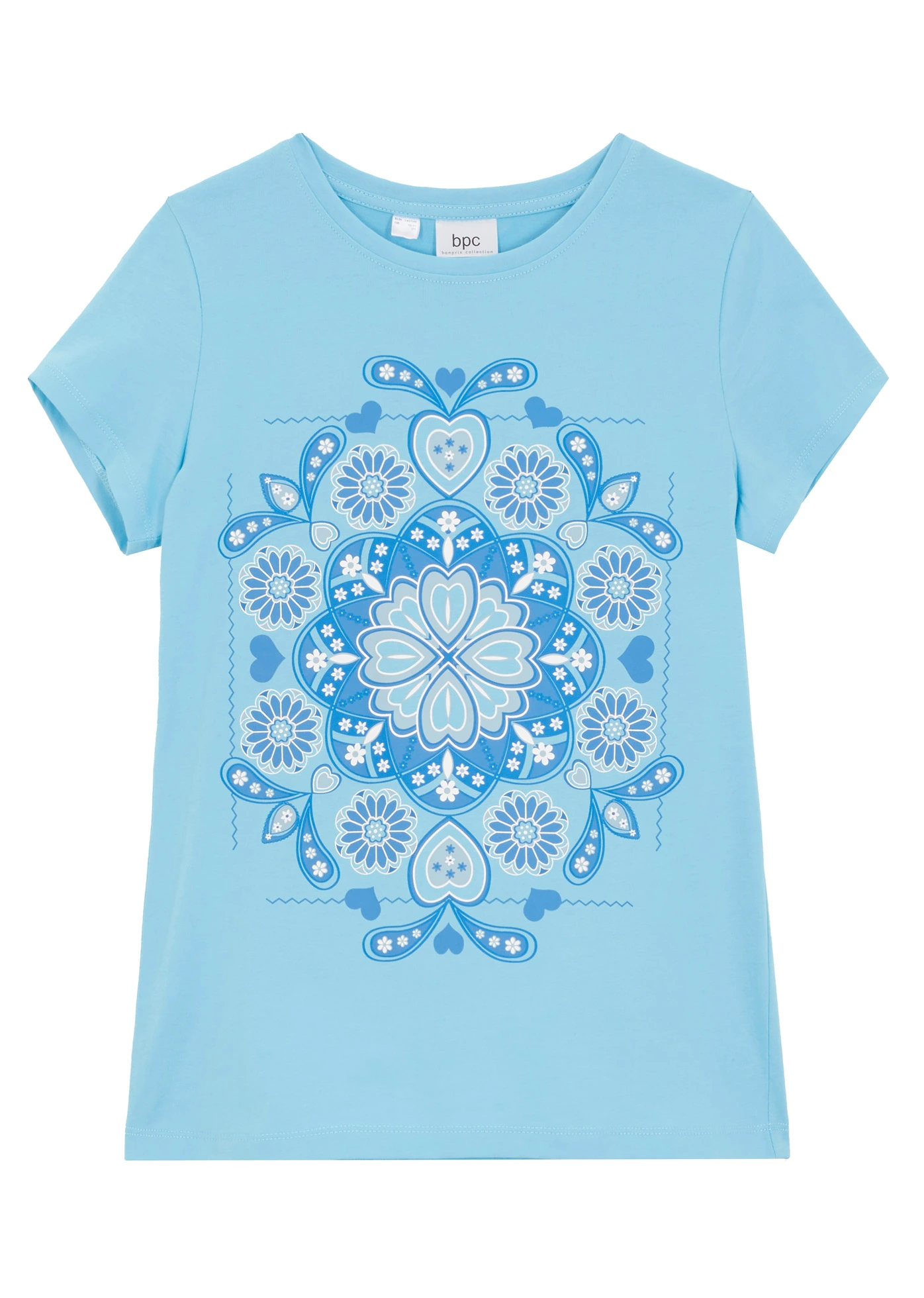 T-shirt z czystej bawełny organicznej • błękitny • sklep bonprix