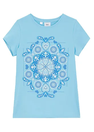 T-shirt z czystej bawełny organicznej • błękitny • sklep bonprix